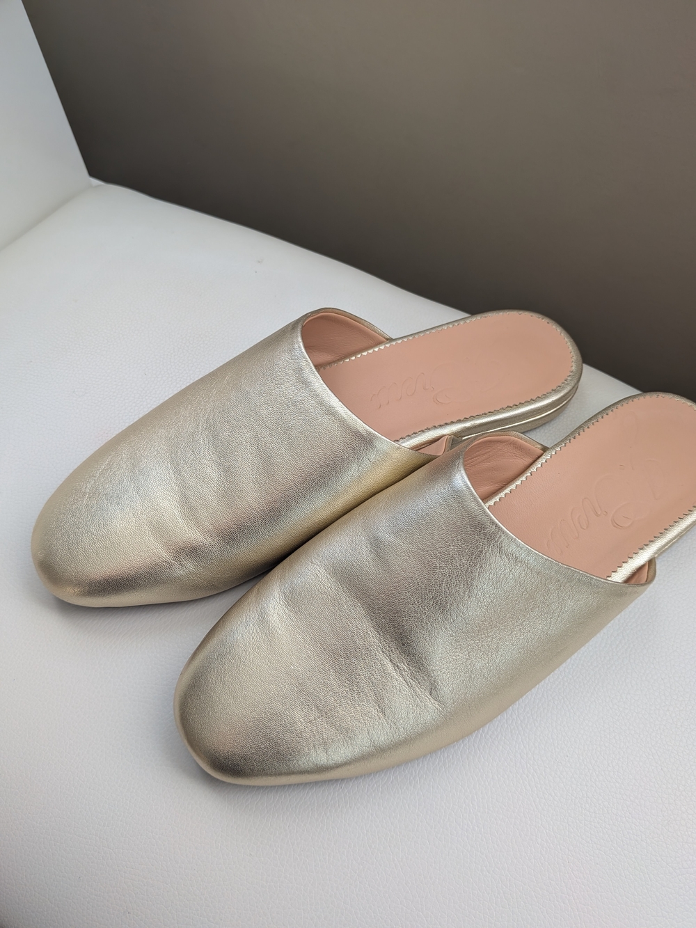 J Crew Metallic Gold Women's Slip-On Mules